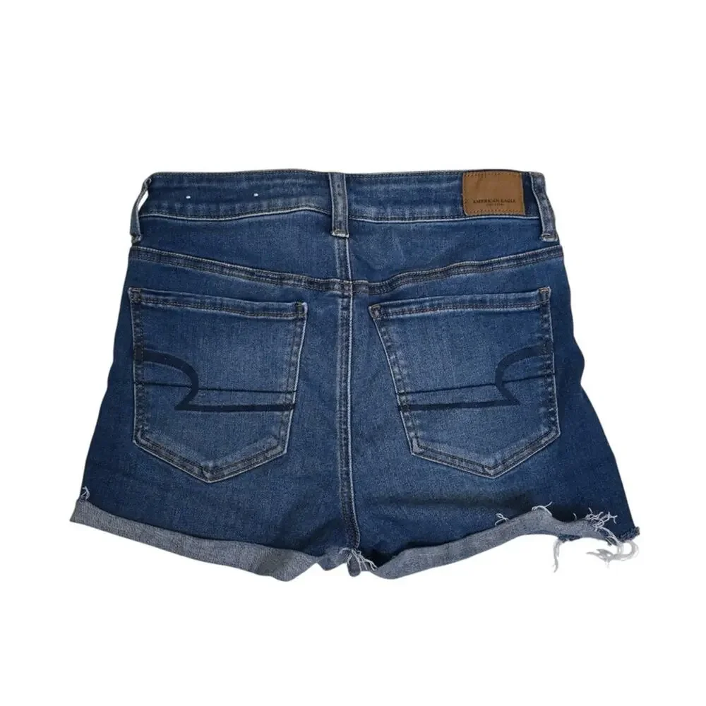 American Eagle Women's 6 Hi-Rise Shortie Denim Jean Shorts